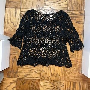 Crochet Black Top